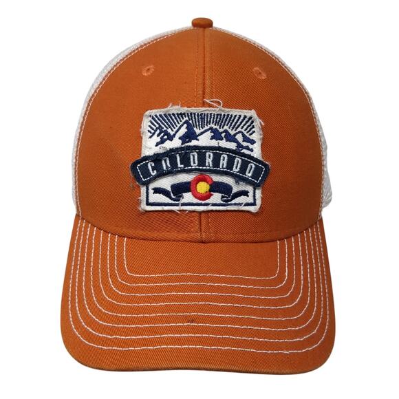 Colorado Snapback Trucker Hat Orange One Size Adjustable Ouray Sportswear - Picture 1 of 9
